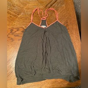 Green and pink flowy tank top medium